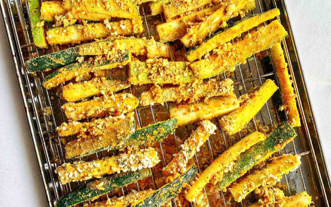 Zucchini Fries in Sindh Bharwa Chickpea blend